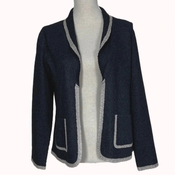 Chico’s Travelers Collection Open Jacket Blazer Small Size 0 Black - Picture 10 of 10